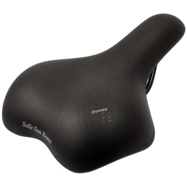 Selle san remo fietszadel donau voor stads- trekkingfietsen - zwart (werkplaatsverpakking)