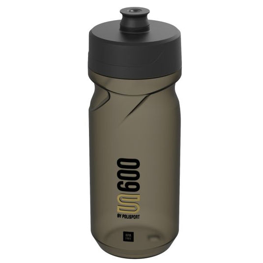 Polisport bidon met schroefdop s600 - 600ml restyle - transparant zwart zwart