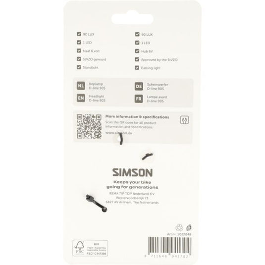 Simson koplamp aurora d-line 90s