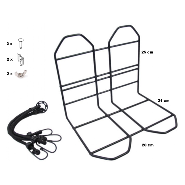 Load image into Gallery viewer, bagagerekje 28 cm staal zwart
