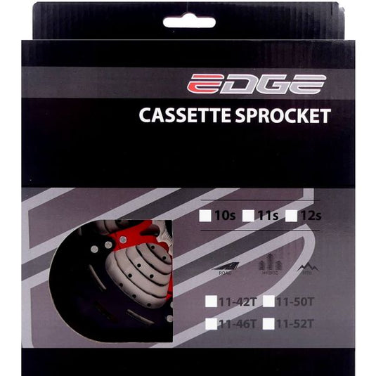 Edge cassette 12 speed csm9012 11-52t - zilver zwart