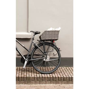 Basil Cento Rattan Look - fietsmand - achterop -bruin