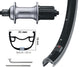 Kgs Achterwiel 28 inch (622) zwart-zilver cassette 8-9 speed uitval