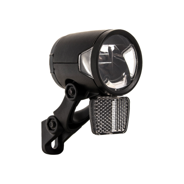 Load image into Gallery viewer, Koplamp Herrmans H-Black MR8 dynamo - aan uit functie -met houder - 180 lumen
