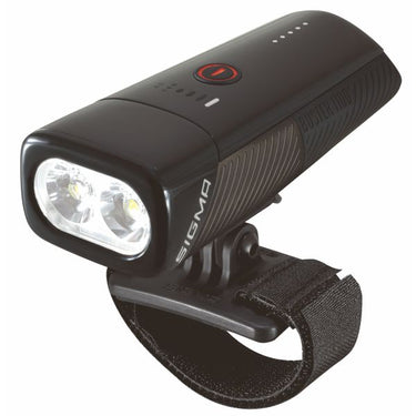 Sigma koplamp Buster 1100 LED helmhouder -Li-ion accu USB