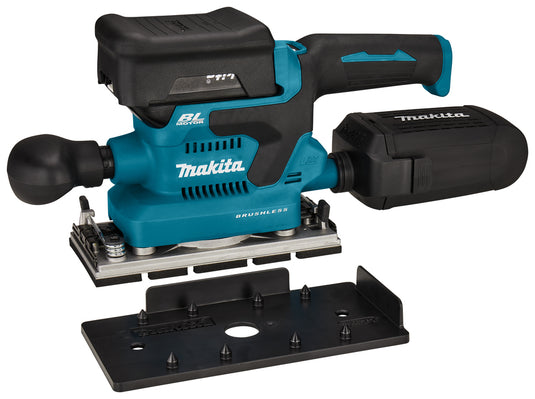 Makita dbo381rtju | accu vlakschuurmachine | 18v | li-ion | 2 x 5,0 ah accu en snellader | met aws zender | in mbox - dbo381rtju