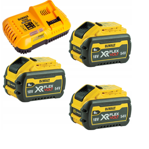 Dewalt flexvolt serie - accu- en oplader set - 54v 18v - 9.0ah - snel laden
