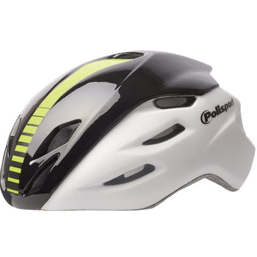 Polisport helm Aero Road mat wit glans zwart geel L 58-61cm