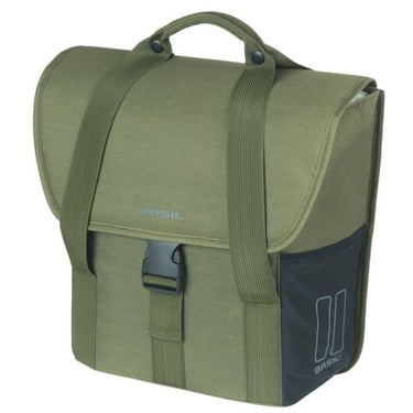 Basil enkele fietstas go 16 liter 15 x 29 x 34 cm - donkergroen