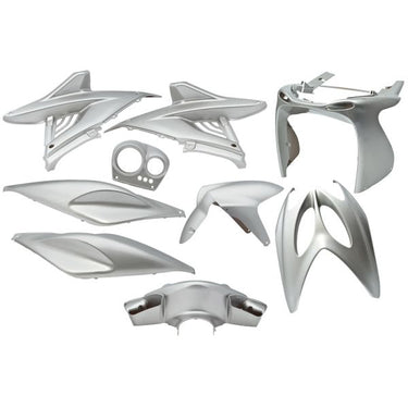 Edge plaatset 9-delig voor yamaha aerox tot bouwjaar 2014 - zilver metallic