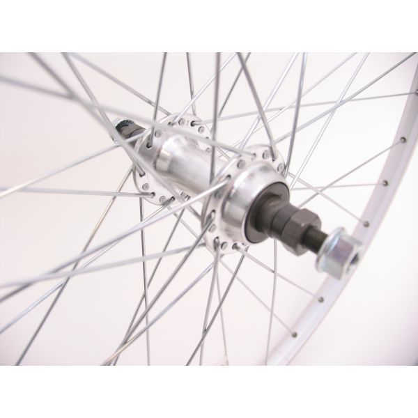 Load image into Gallery viewer, Achterwiel 28 x 1 4 zac19 freewheel vast - zilver
