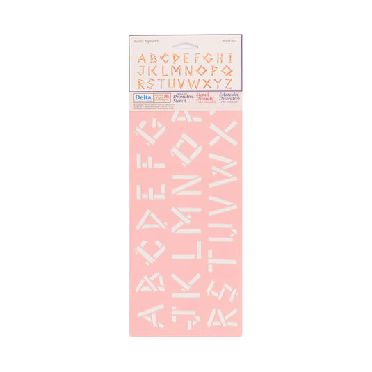 Delta • stencil rustic alphabet