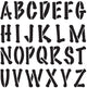 Delta • stencil mania x1 poster alphabet 9cm.