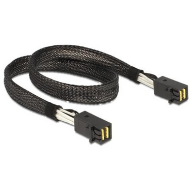 Delock mini sas hd sff-8643 > mini sas hd sff-8643 kabel (zwart, 0,5 meter)