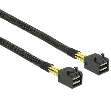 Delock mini sas hd sff-8643 > mini sas hd sff-8643 kabel (zwart, 0,5 meter)