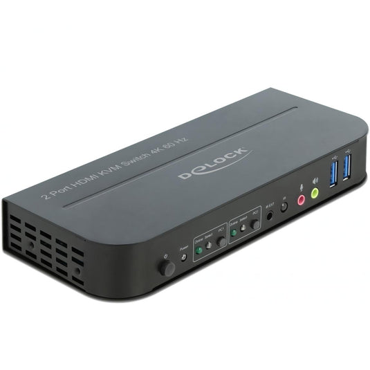 Delock displayport 1.4 kvm switch 8k 30hz met usb 3.0 en audio kvm-switch