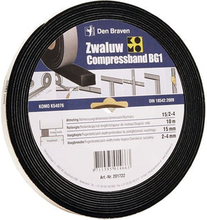 Den braven zwaluw compressband 15 4 15x20 mm 8m rol - 201723 - 201723