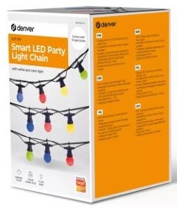 Afbeelding laden in galerijviewer, Enzo denver feestverlichting 14m 15 lamps rgb smart wi-fi tuya - 9700095
