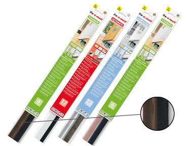 Fix-o-moll deurborstel premium zelfklevend - 1m - bruin