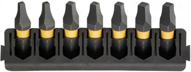 Dewalt accessoires bitset | houder + impact torsion | 25 mm | sq1 x2, sq2 x3, sq3 x2 - dt70815-qz