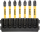 Dewalt accessoires bitset | houder + impact torsion | 57 mm | pz1 x2, pz2 x3, pz3 x2 - dt70822-qz