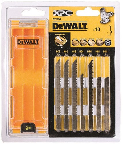 Dewalt accessoires cassette 10-delig xpc® zaagbladen voor hout (dt2205x2, dt2209x2, dt2213x2, dt2216x1, dt2217x1, dt2218x1, dt2220x1) - dt2296-qz