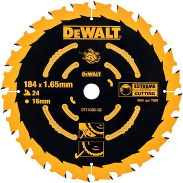 Dewalt accessoires dewalt extreme - cirkelzaagblad - 184mm x 16mm - 24t - professional