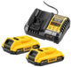 Dewalt accessoires dcb1104d2-qw 18v accu voordeelset: 2x 2.0ah accu's + xr multilader - dcb1104d2-qw