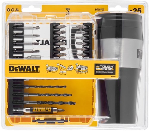 Load image into Gallery viewer, Dewalt accessoires dt70707-qz | 25-delig bitset in tough case cassette | met thermische mok - dt70707-qz
