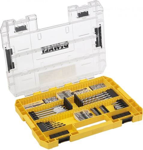 Load image into Gallery viewer, Dewalt accessoires dt70763-qz | 85-delige set, speedboren, metaalboren, sds+ beton, bits torx, tough case - dt70763-qz
