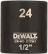 Dewalt accessoires impact dop 24mm 1 2 (kort - 38mm) - dt7541-qz - dt7541-qz