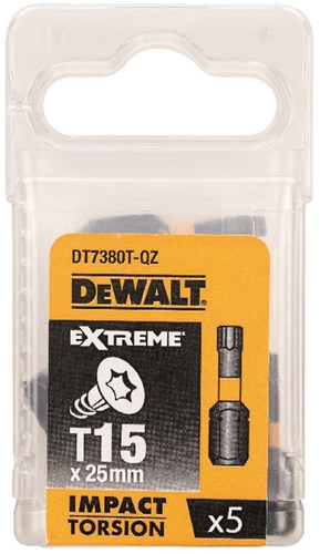 Dewalt accessoires impact torsion 25mm torx t15 - dt7380t-qz