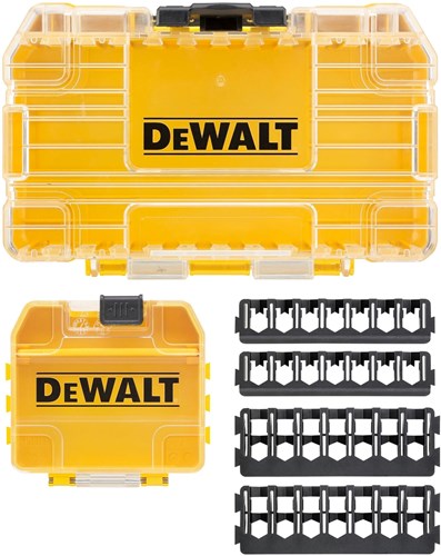Load image into Gallery viewer, Dewalt accessoires tough case maat klein leeg x1 + tictac leeg x1 + 25 mm 7 stuks houder x2 + 57 mm 7 stuks houder x2 - dt70801-qz
