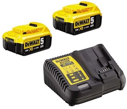 Dewalt dcb115p2 18v starterset (2x 5.0ah accu) dcb184 + oplader dcb115 - dcb115p2-qw