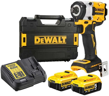 Dewalt dcf921p2t-qw | xr brushless compacte accu slagmoersleutel 18v 1 2 met frictiering in tstak (2x 5.0ah accu + lader) - dcf921p2t-qw