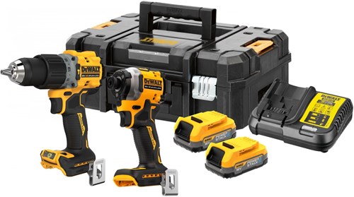 Dewalt dck2050e2t-qw - 18v xr gr3 brushless combiset | dcd805 en dcf850 | 2x 1.7ah powerstack accu | in tstak - dck2050e2t-qw