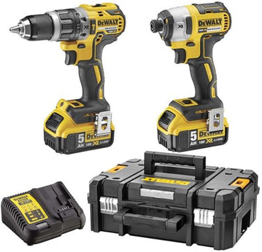Dewalt dck266p2t accu set | dcd796 + dcf887 in t-stak koffer | 18v 5.0ah li-ion - dck266p2t-qw