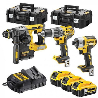 Dewalt dck368p3t accu set | dcd796 + dcf887 en dch273 in t-stak koffers | 18v 5.0ah li-ion - dck368p3t-qw