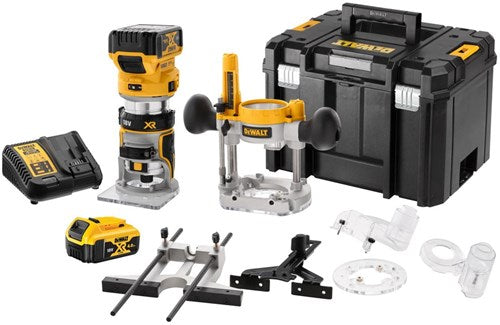 Dewalt dcw604p2 | accu bovenfrees kantenfrees | 18v | 5.0ah | li-ion | set - dcw604p2-qw