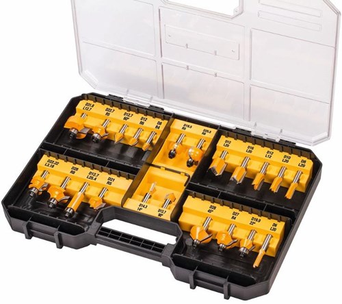 Load image into Gallery viewer, Dewalt accessoires dewalt dt90017-qz frezenset | 8 mm schacht | 22-dlg - dt90017-qz
