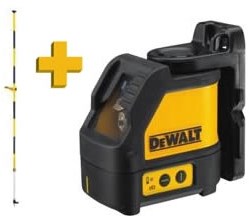 Dewalt dw088kpol kruislijnlaser | + de0882 laserkolom - dw088kpol-xj