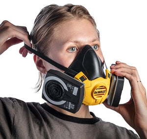 Dewalt dxir1hmlp3 lichtgewicht halfgelaatsmasker met p3 filters | maat l - dxir1hmlp3