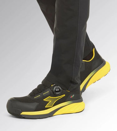 Diadora werkschoen vortex da2 boa low s3s 182332 | zwart yellow croms | maat 45 - 8054795151883