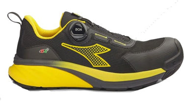 Diadora werkschoen vortex da2 boa low s3s 182332 | zwart yellow croms | maat 45 - 8054795151883