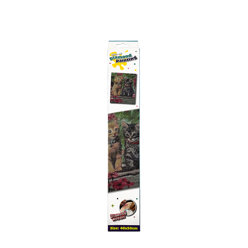 Load image into Gallery viewer, Diamond painting set kitten 40x50cm
