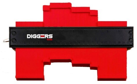 Diggers aftekenhulp 12x12 cm - dig739
