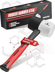 Afbeelding laden in galerijviewer, Diggers rubber hammer | rubberen hamer | zwart wit - dig999
