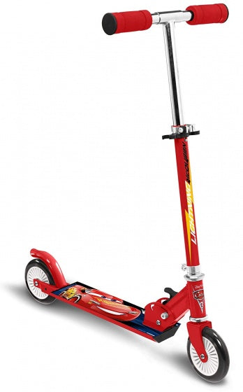 Disney cars 2-wiel kinderstep opvouwbaar voetrem rood