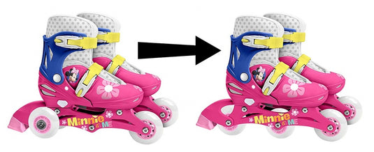 Minnie Mouse inlineskates hardboot wit blauw maat 27 30