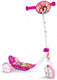 Princess 3-wiel kinderstep meisjes vrijloop wit roze